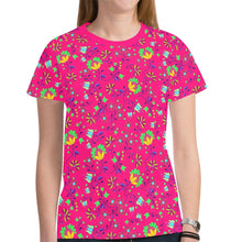 Load image into Gallery viewer, Fleur Indigine Rouge New All Over Print T-shirt for Women (Model T45) tshirt e-joyer 
