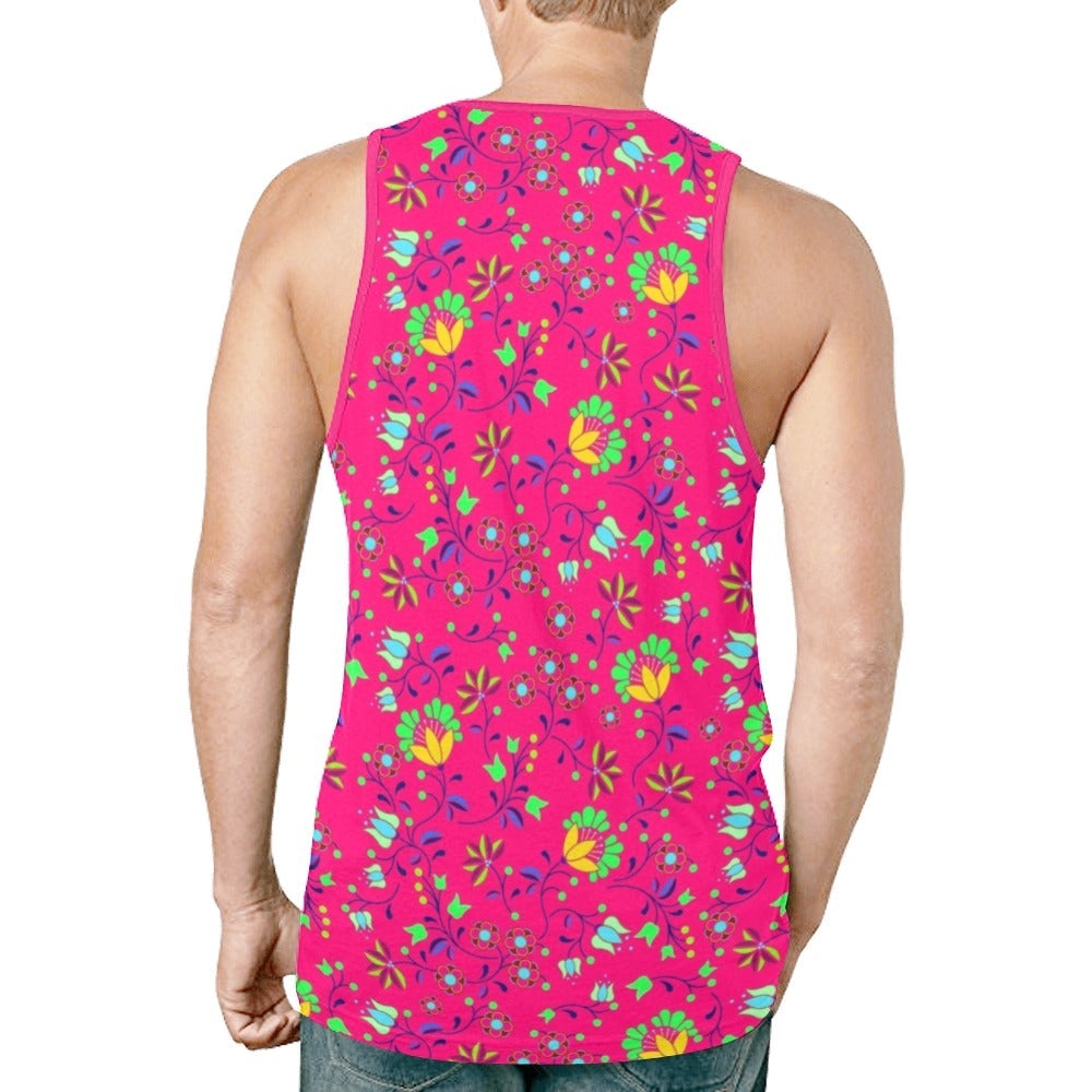 Fleur Indigine Rouge New All Over Print Tank Top for Men (Model T46) New All Over Print Tank Top for Men (T46) e-joyer 