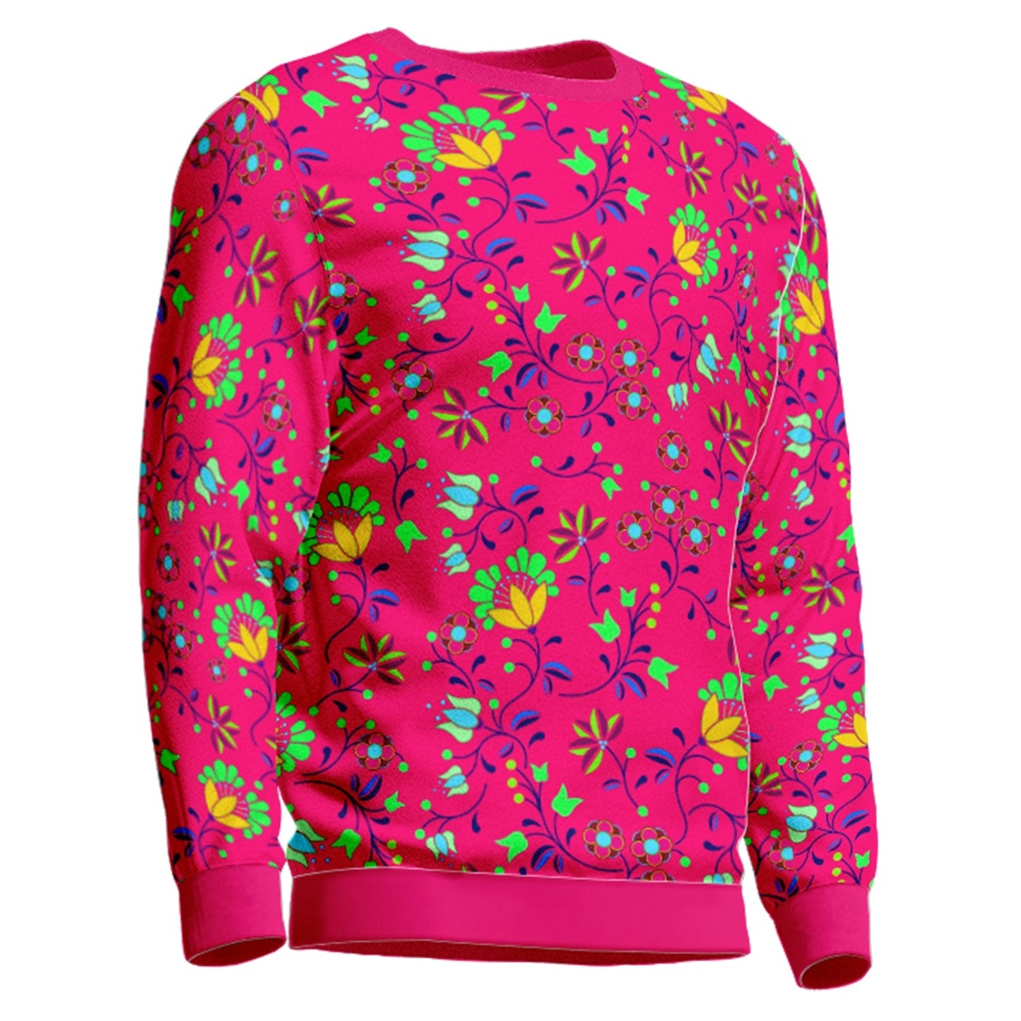Fleur Indigine Rouge Unisex Crewneck Long Sleeve Top Herman 