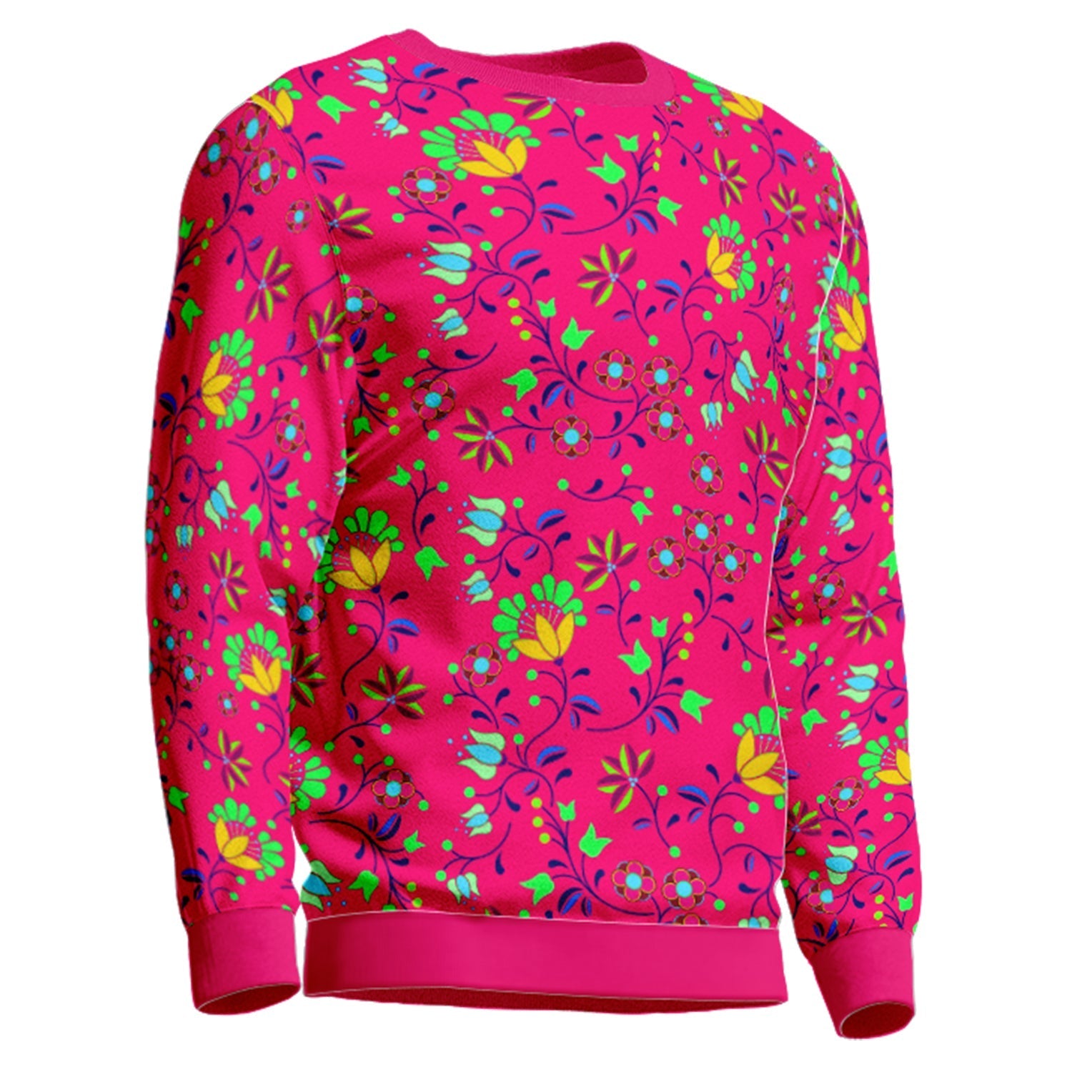 Fleur Indigine Rouge Unisex Crewneck Long Sleeve Top Herman 