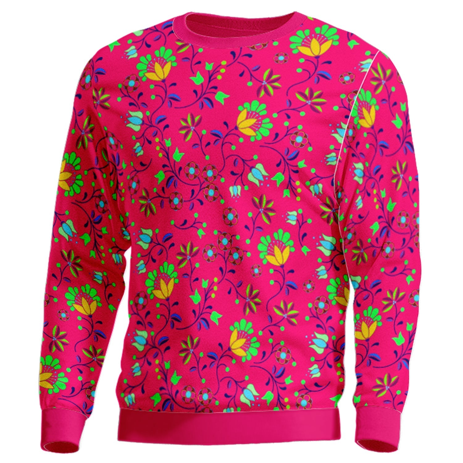 Fleur Indigine Rouge Unisex Crewneck Long Sleeve Top Herman 
