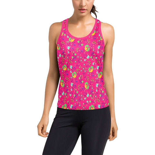 Fleur Indigine Rouge Women's Racerback Tank Top (Model T60) Racerback Tank Top (T60) e-joyer 