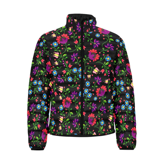 Fleur Indigine Unisex Stand Collar Padded Jacket Men's Stand Collar Padded Jacket (H41) e-joyer 