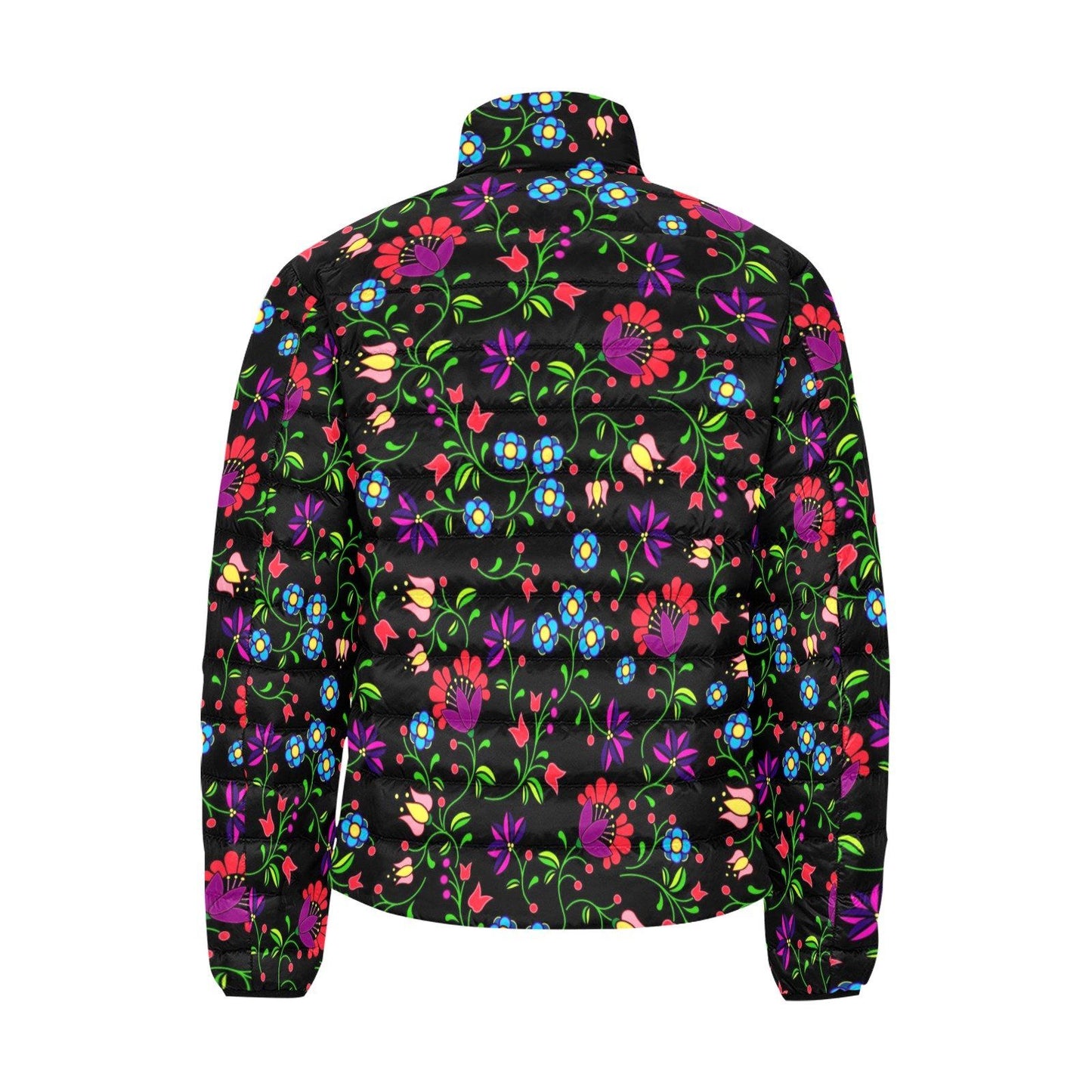 Fleur Indigine Unisex Stand Collar Padded Jacket Men's Stand Collar Padded Jacket (H41) e-joyer 