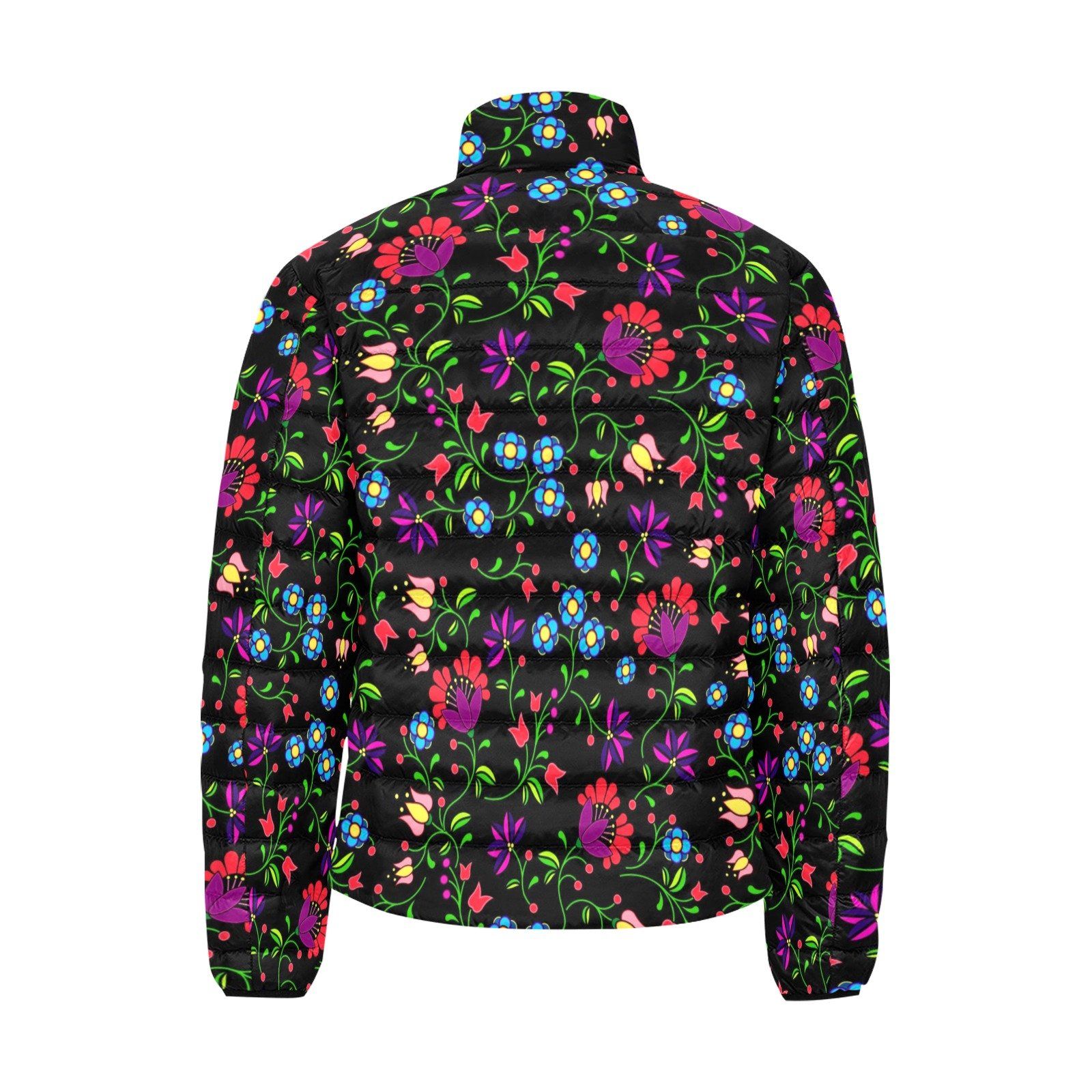 Fleur Indigine Unisex Stand Collar Padded Jacket Men's Stand Collar Padded Jacket (H41) e-joyer 