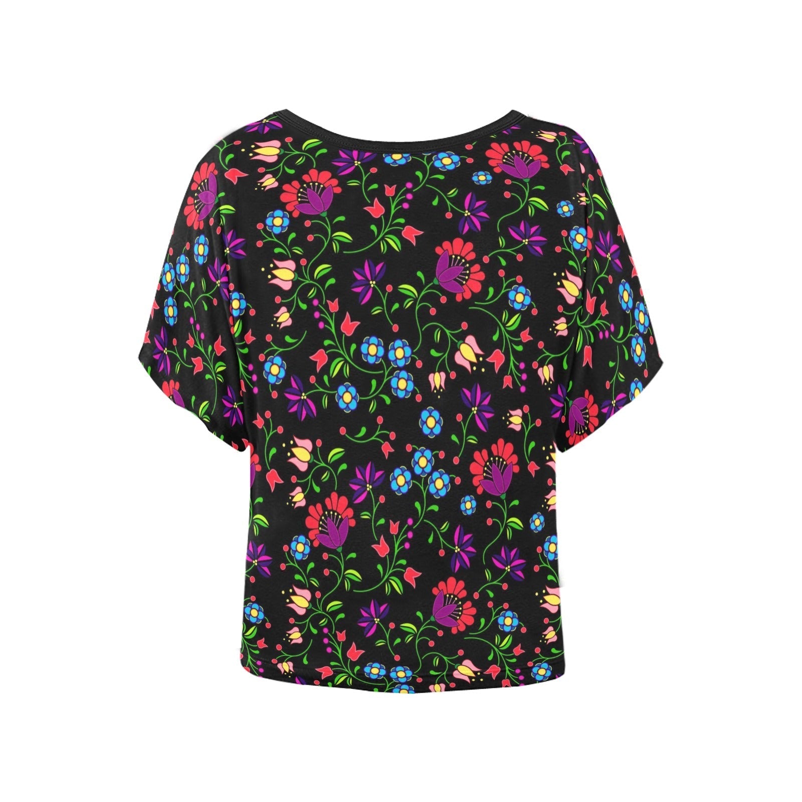 Fleur Indigine Women's Batwing-Sleeved Blouse T shirt (Model T44) Women's Batwing-Sleeved Blouse T shirt (T44) e-joyer 