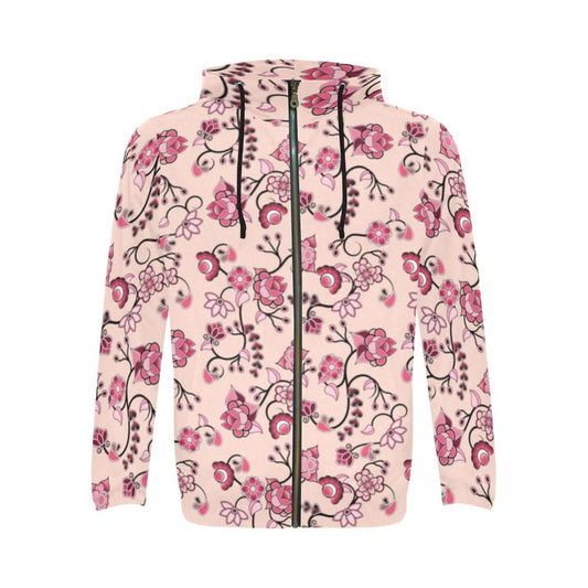Floral Amour All Over Print Full Zip Hoodie for Men (Model H14) All Over Print Full Zip Hoodie for Men (H14) e-joyer 