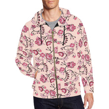 Load image into Gallery viewer, Floral Amour All Over Print Full Zip Hoodie for Men (Model H14) All Over Print Full Zip Hoodie for Men (H14) e-joyer 
