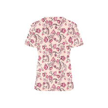 Load image into Gallery viewer, Floral Amour All Over Print Scrub Top Scrub Top e-joyer 
