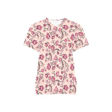 Load image into Gallery viewer, Floral Amour All Over Print Scrub Top Scrub Top e-joyer 
