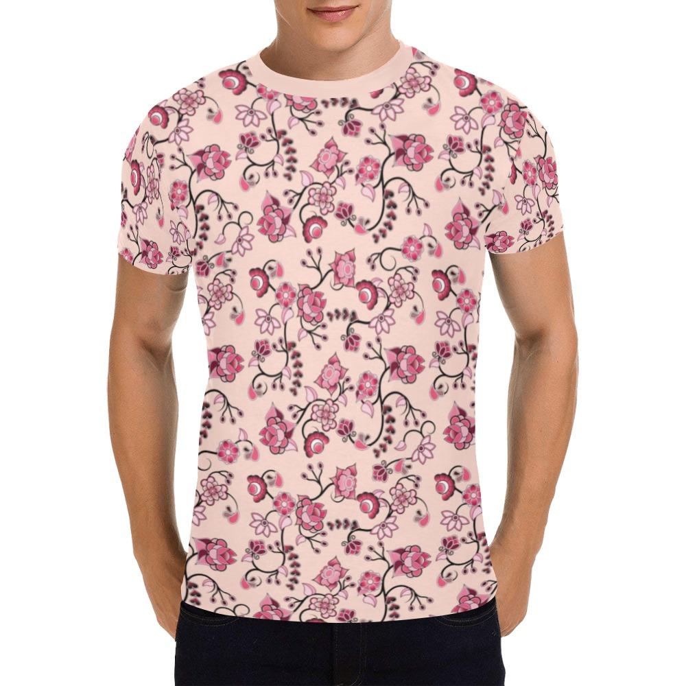 Floral Amour All Over Print T-Shirt for Men (USA Size) (Model T40) All Over Print T-Shirt for Men (T40) e-joyer 