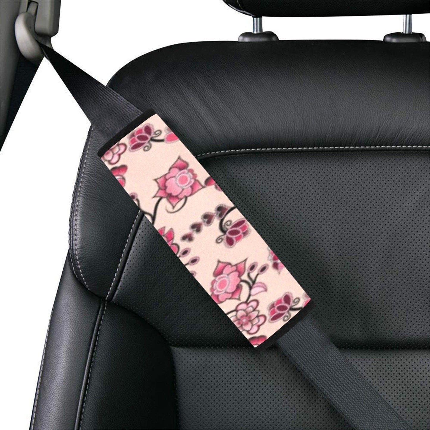 Floral Amour Car Seat Belt Cover 7''x12.6'' (Pack of 2) Car Seat Belt Cover 7x12.6 (Pack of 2) e-joyer 