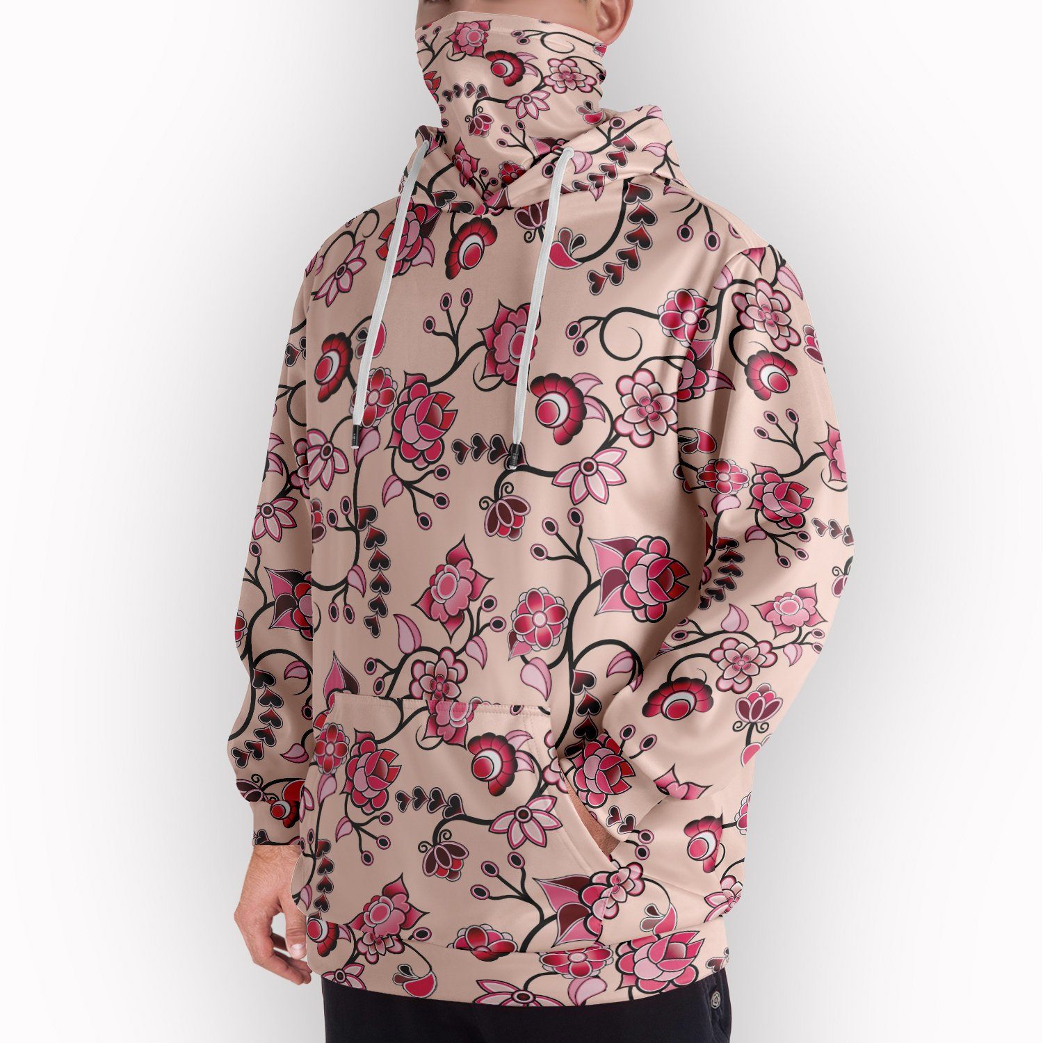 Floral Amour Hoodie with Face Cover 49 Dzine 