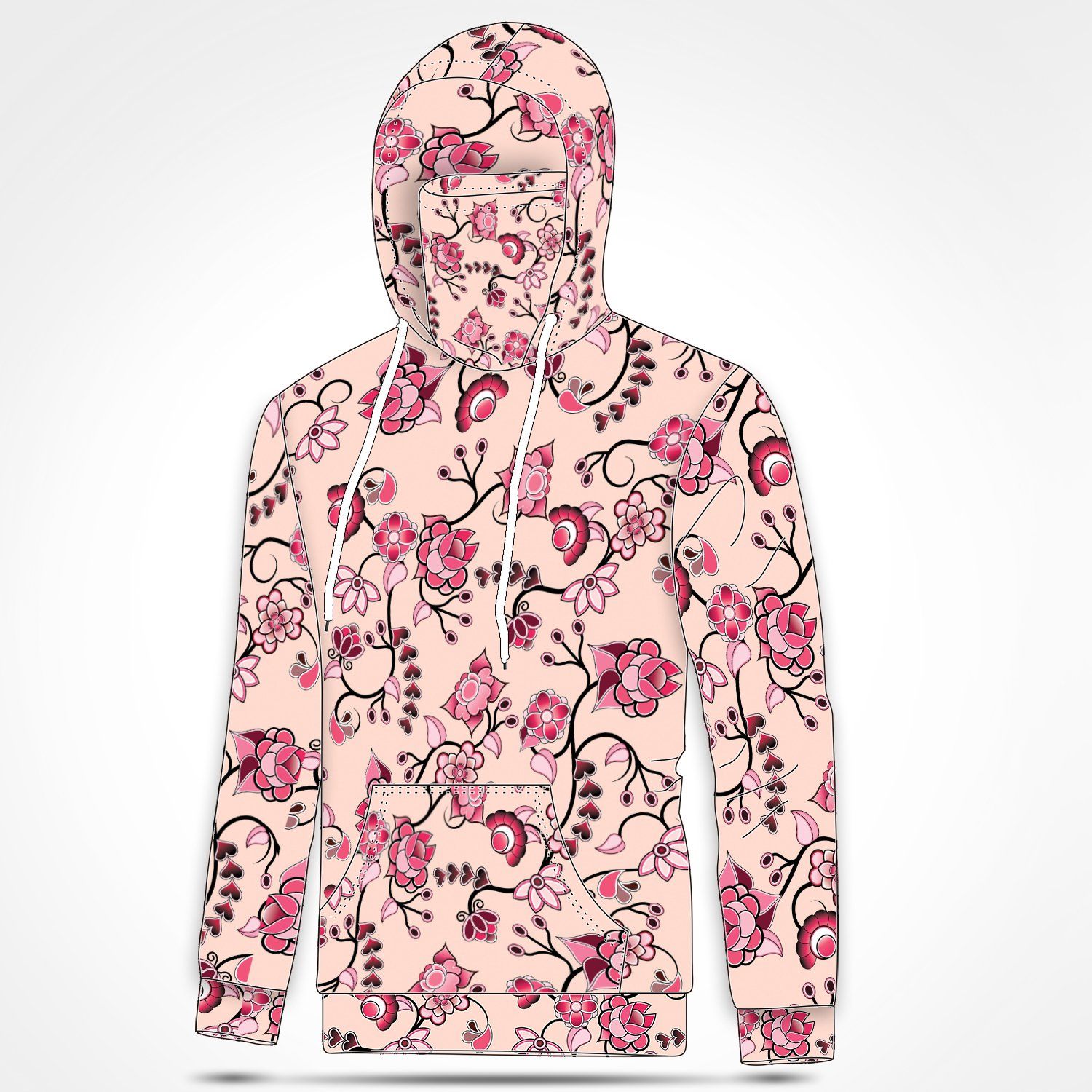 Floral Amour Hoodie with Face Cover 49 Dzine 