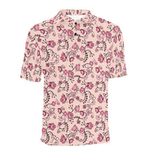 Load image into Gallery viewer, Floral Amour Men&#39;s All Over Print Polo Shirt (Model T55) Men&#39;s Polo Shirt (Model T55) e-joyer 
