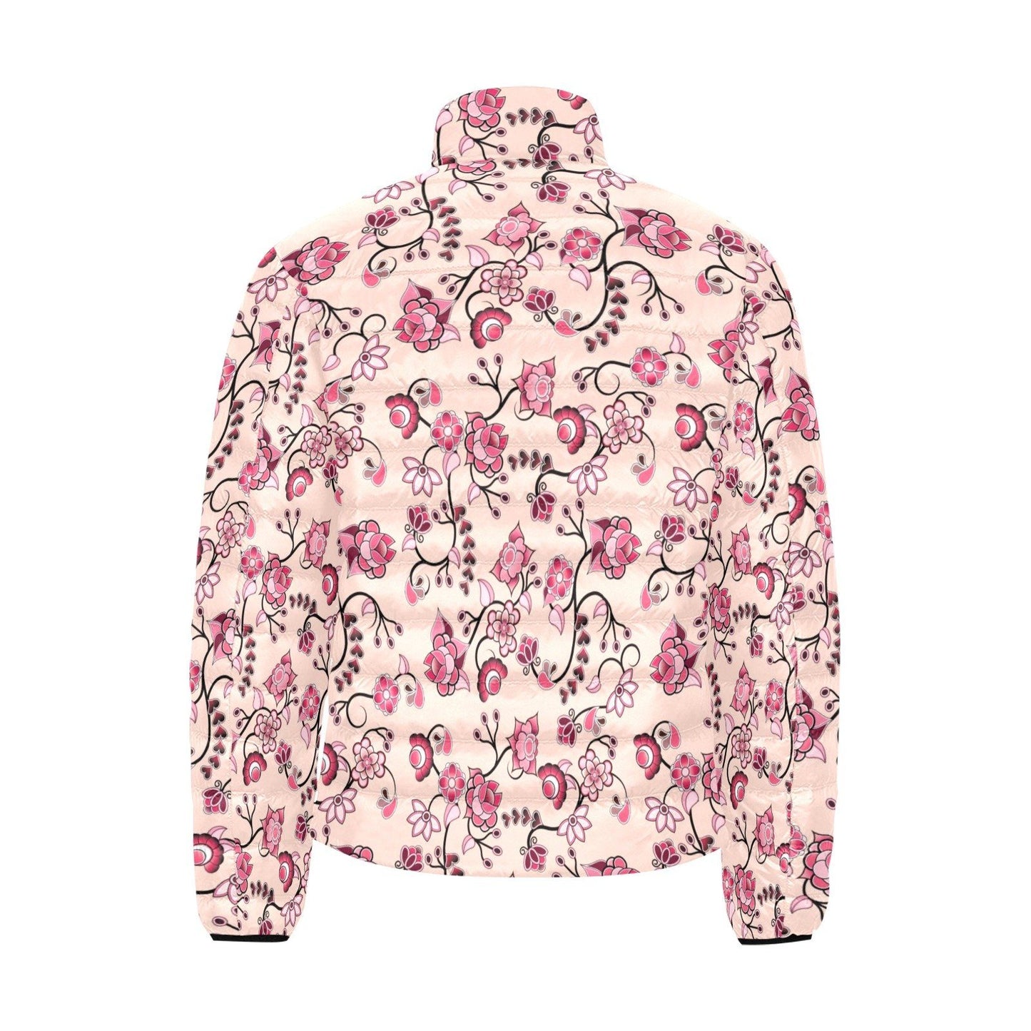 Floral Amour Unisex Stand Collar Padded Jacket Men's Stand Collar Padded Jacket (H41) e-joyer 