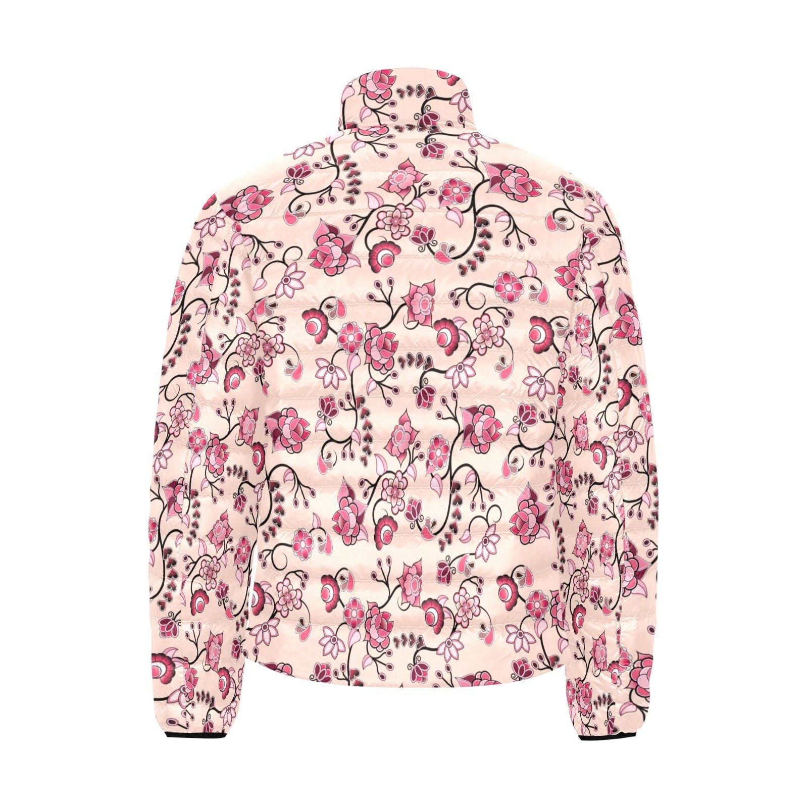 Floral Amour Unisex Stand Collar Padded Jacket Men's Stand Collar Padded Jacket (H41) e-joyer 