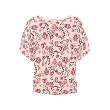 Load image into Gallery viewer, Floral Amour Women&#39;s Batwing-Sleeved Blouse T shirt (Model T44) Women&#39;s Batwing-Sleeved Blouse T shirt (T44) e-joyer 
