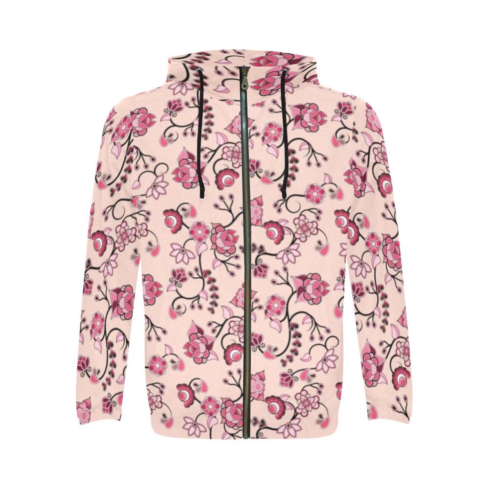 Floral Amour Zip Hoodie by 49 Dzine
