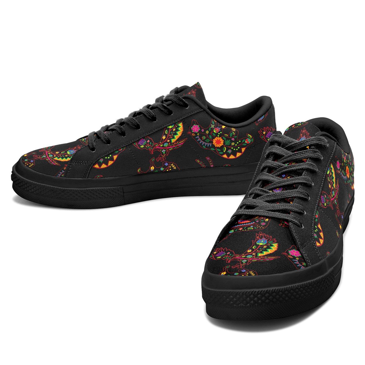 Floral Animals Aapisi Low Top Canvas Shoes Black Sole aapisi Herman 