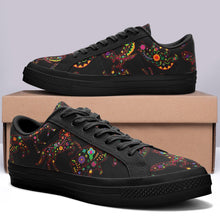 Load image into Gallery viewer, Floral Animals Aapisi Low Top Canvas Shoes Black Sole aapisi Herman 
