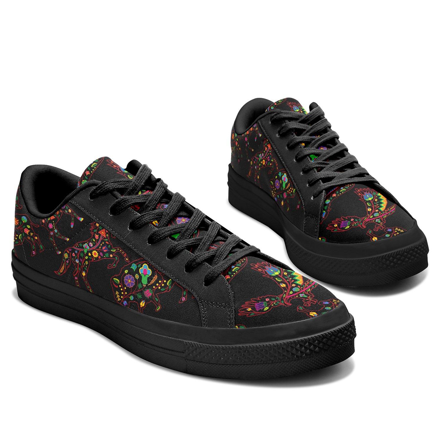 Floral Animals Aapisi Low Top Canvas Shoes Black Sole aapisi Herman 