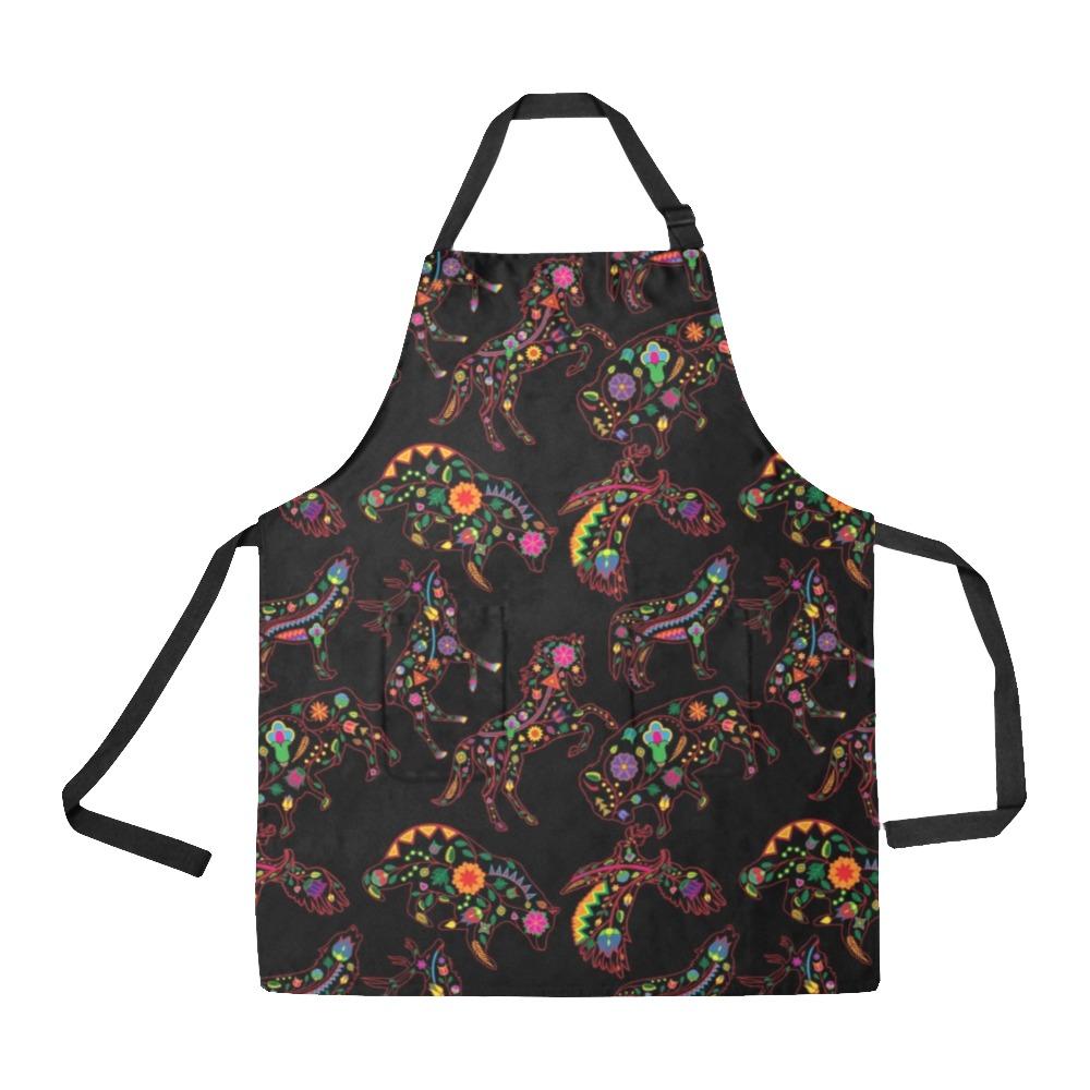 Floral Animals All Over Print Apron All Over Print Apron e-joyer 