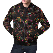 Load image into Gallery viewer, Floral Animals All Over Print Bomber Jacket for Men (Model H19) All Over Print Bomber Jacket for Men (H19) e-joyer 
