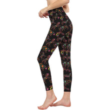 Load image into Gallery viewer, Floral Animals All Over Print High-Waisted Leggings (Model L36) High-Waisted Leggings (L36) e-joyer 
