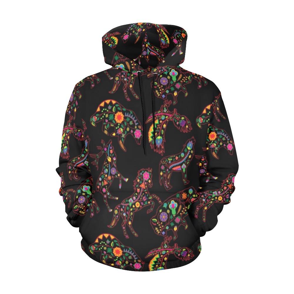Floral Animals All Over Print Hoodie for Men (USA Size) (Model H13) All Over Print Hoodie for Men (H13) e-joyer 