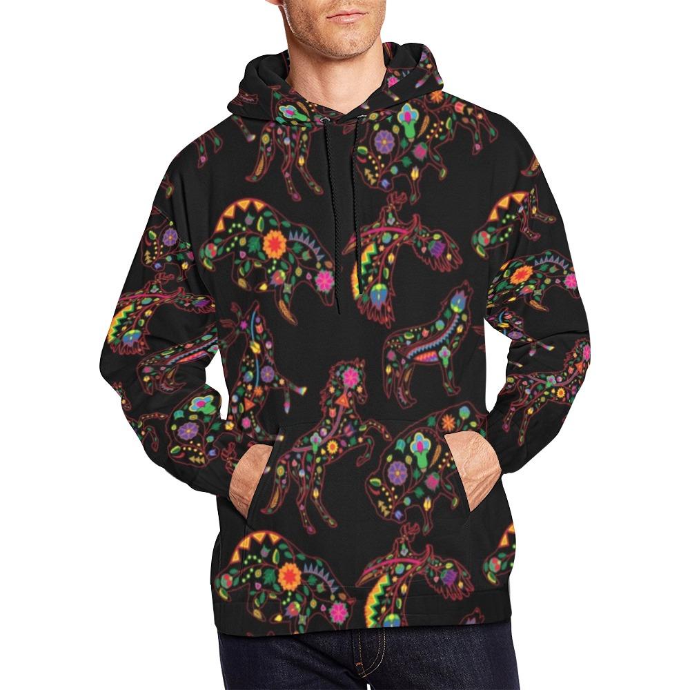 Floral Animals All Over Print Hoodie for Men (USA Size) (Model H13) All Over Print Hoodie for Men (H13) e-joyer 