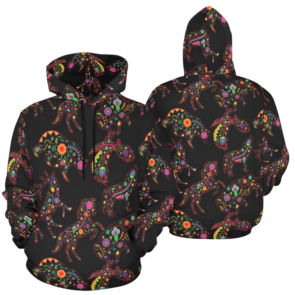 Floral Animals All Over Print Hoodie for Men (USA Size) (Model H13) All Over Print Hoodie for Men (H13) e-joyer 