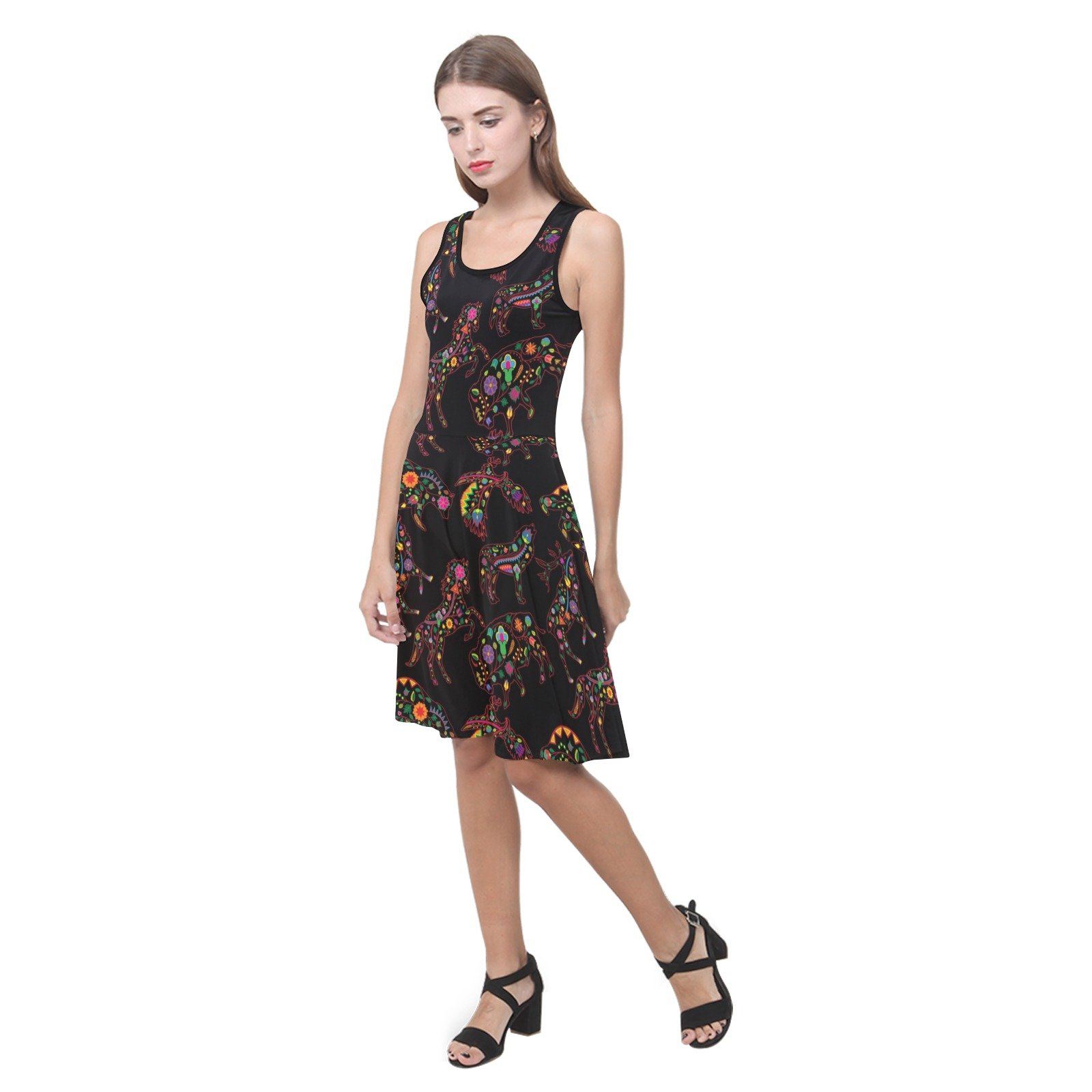 Floral Animals Atalanta Sundress (Model D04) Atalanta Sundress (D04) e-joyer 