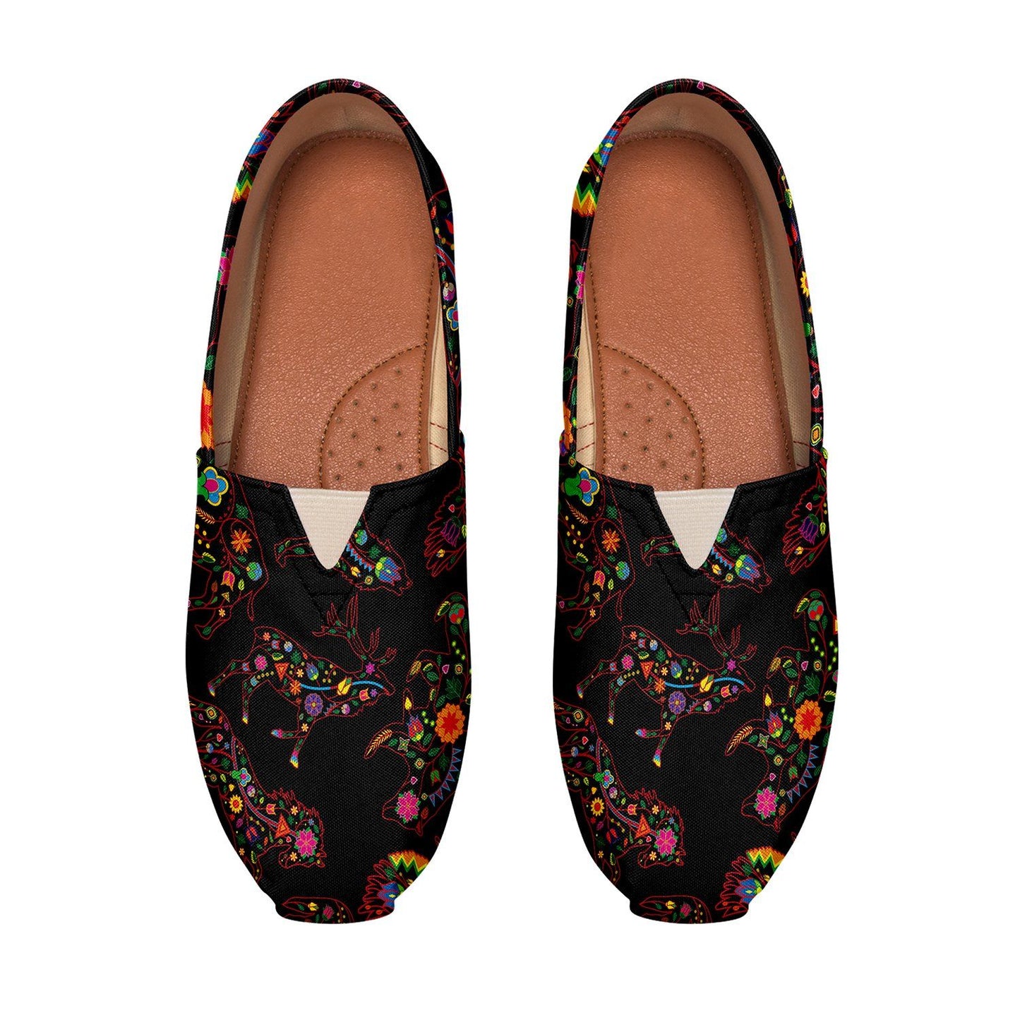 Floral Animals Casual Unisex Slip On Shoe Herman 