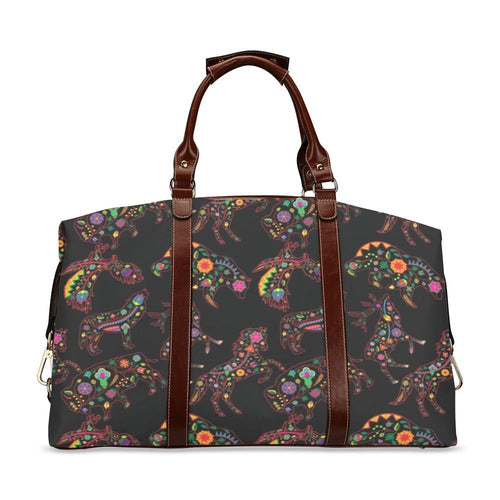 Floral Animals Classic Travel Bag (Model 1643) Remake Classic Travel Bags (1643) e-joyer 