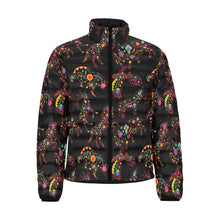 Load image into Gallery viewer, Floral Animals Men&#39;s Stand Collar Padded Jacket (Model H41) Men&#39;s Stand Collar Padded Jacket (H41) e-joyer 
