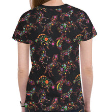 Load image into Gallery viewer, Floral Animals New All Over Print T-shirt for Women (Model T45) tshirt e-joyer 
