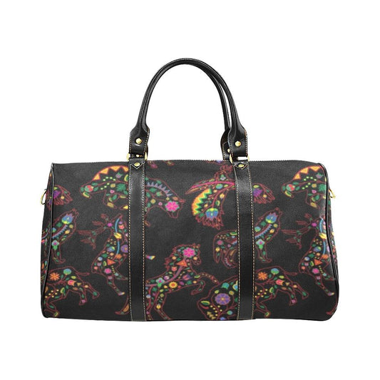 Floral Animals New Waterproof Travel Bag/Large (Model 1639) Waterproof Travel Bags (1639) e-joyer 