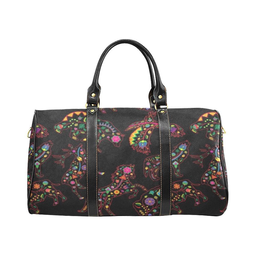 Floral Animals New Waterproof Travel Bag/Large (Model 1639) Waterproof Travel Bags (1639) e-joyer 