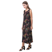 Load image into Gallery viewer, Floral Animals Phaedra Sleeveless Open Fork Long Dress (Model D08) dress e-joyer 
