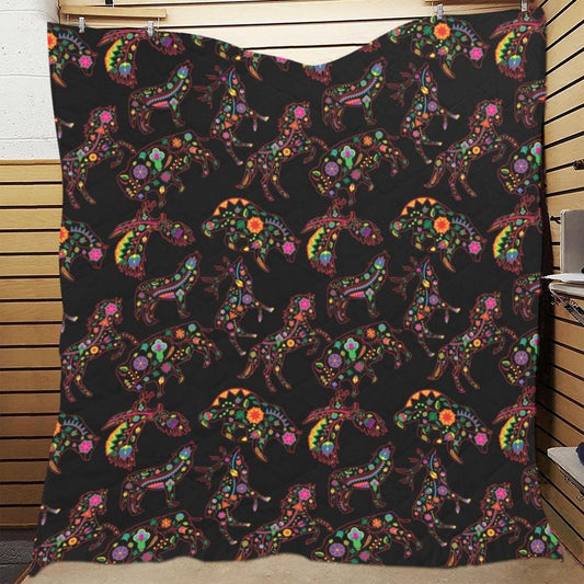 Floral Animals Quilt 70"x80" Quilt 70"x80" e-joyer 