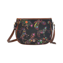 Load image into Gallery viewer, Floral Animals Saddle Bag/Large (Model 1649) bag e-joyer 
