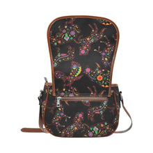 Load image into Gallery viewer, Floral Animals Saddle Bag/Large (Model 1649) bag e-joyer 
