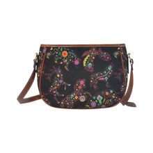 Load image into Gallery viewer, Floral Animals Saddle Bag/Small (Model 1649) Full Customization bag e-joyer 
