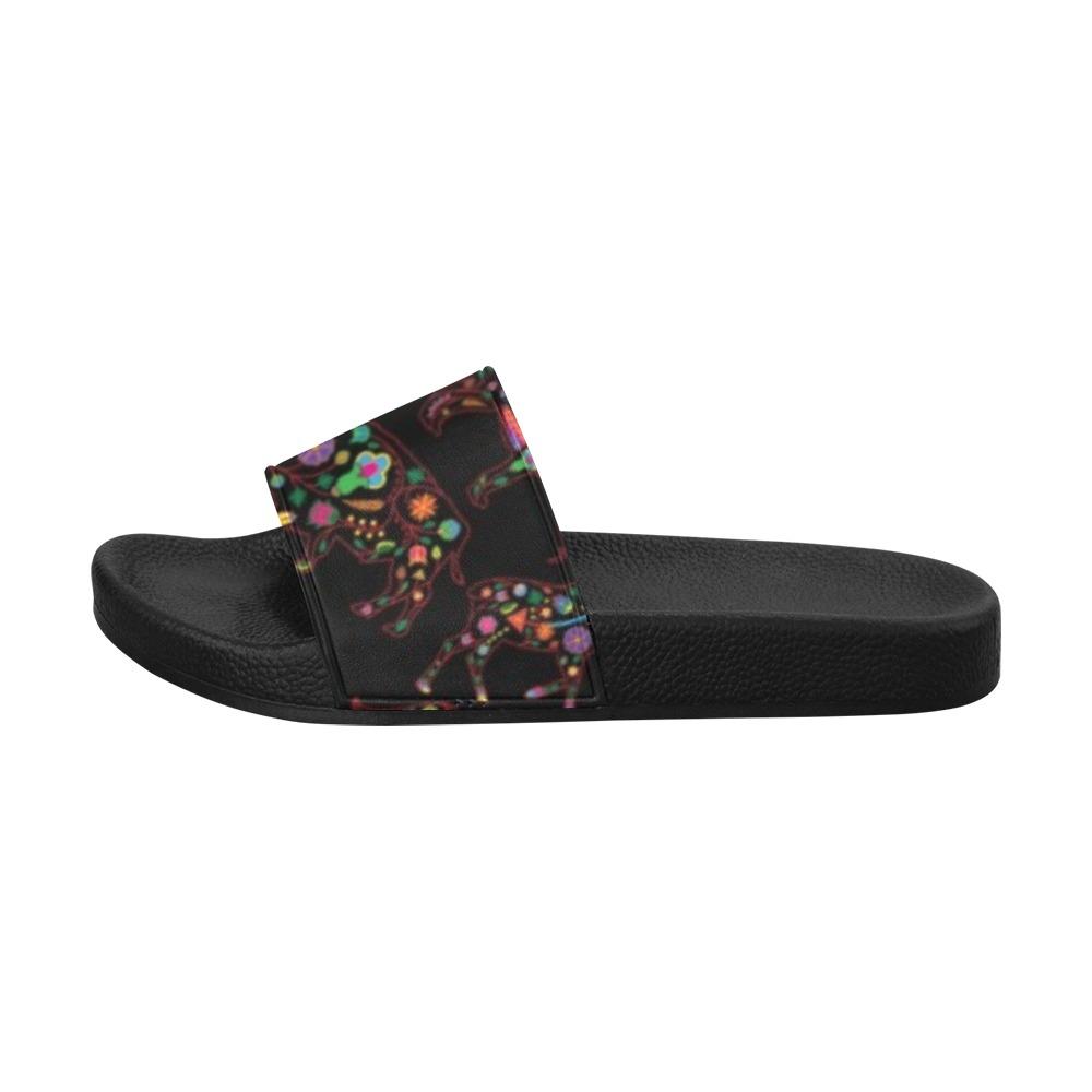 Floral Animals Women's Slide Sandals (Model 057) Women's Slide Sandals (057) e-joyer 