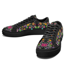 Load image into Gallery viewer, Floral Beadwork - 01 Aapisi Low Top Canvas Shoes Black Sole 49 Dzine 
