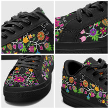 Load image into Gallery viewer, Floral Beadwork - 01 Aapisi Low Top Canvas Shoes Black Sole 49 Dzine 
