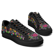 Load image into Gallery viewer, Floral Beadwork - 01 Aapisi Low Top Canvas Shoes Black Sole 49 Dzine 
