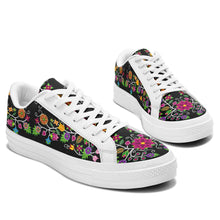 Load image into Gallery viewer, Floral Beadwork - 01 Aapisi Low Top Canvas Shoes White Sole 49 Dzine 
