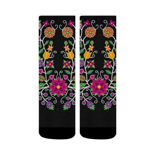 Floral Beadwork-01 Crew Socks by 49 Dzine